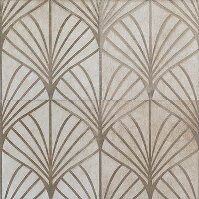 Ginkgo, cowhide rug in light caramel. Dos 22 studio color. Dos 22 studio